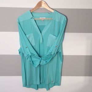 Calvin Klein Seafoam Green Blouse - Like New